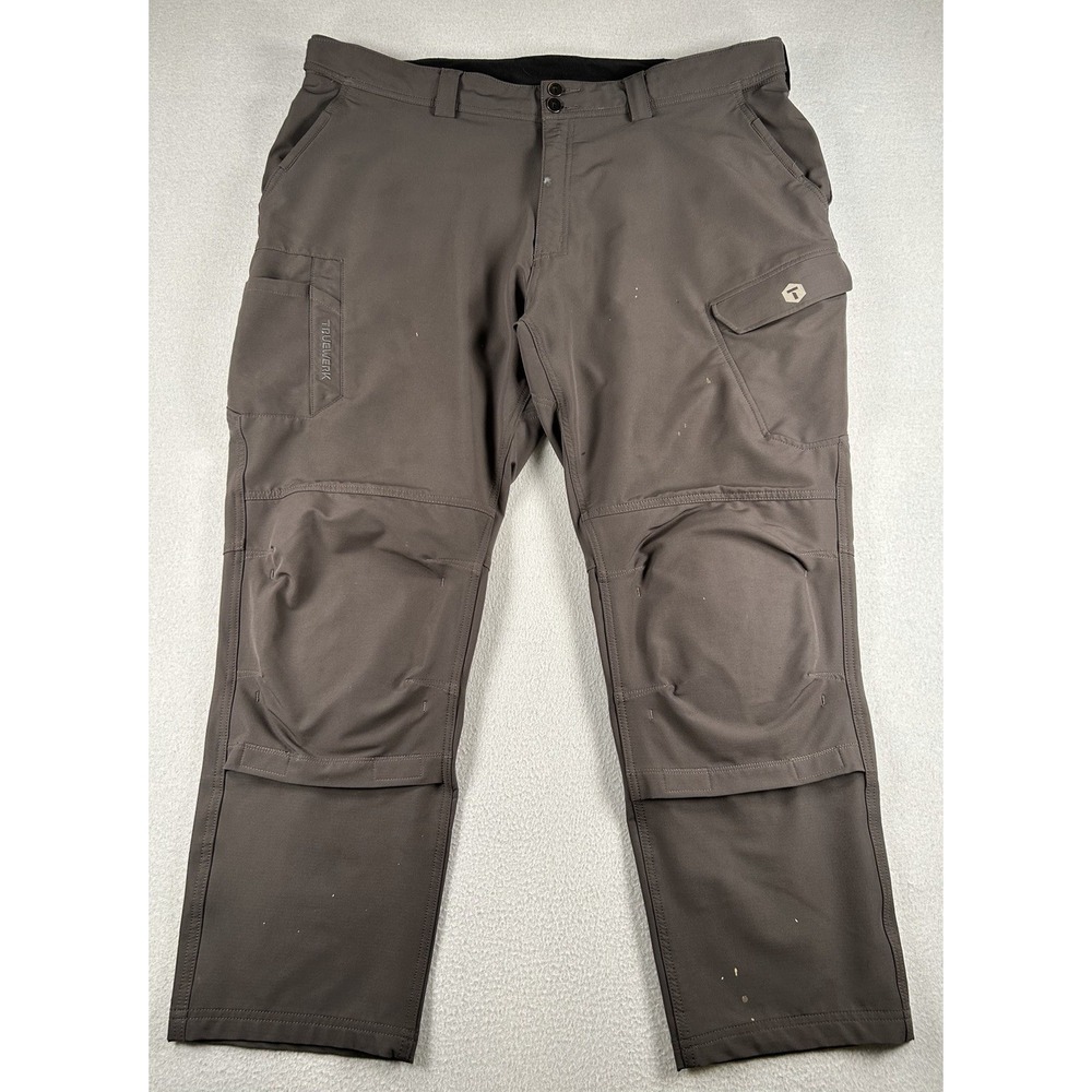 Truewerk XP Werkpant Mens 44x30 Gray Technical Utility Pants Knee Pads